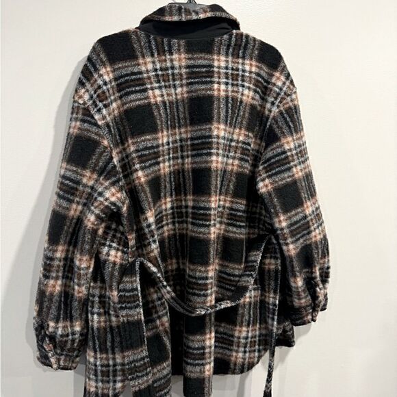 NEW SANCTUARY shay shacket in essex plaid  jacket, coat size XXL - Picture 10 of 11